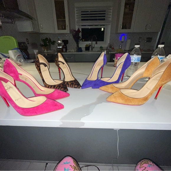 Christian Louboutin Shoes - Christian Louboutin Pink and Brown Heels